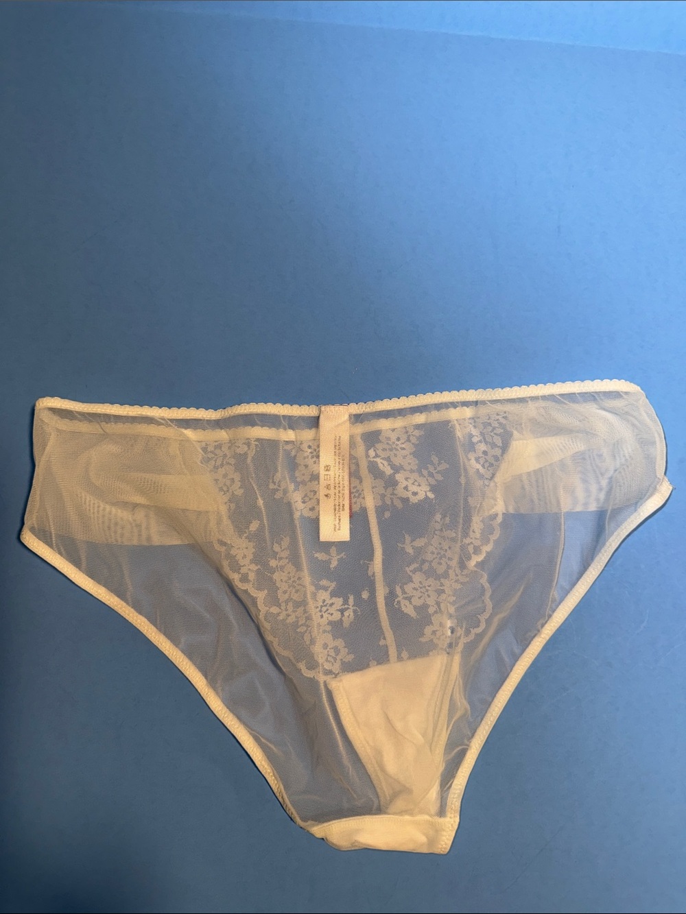 Adore Me White Sheer Lace Underwire Bra & Bikini Set - Picture 7 of 8
